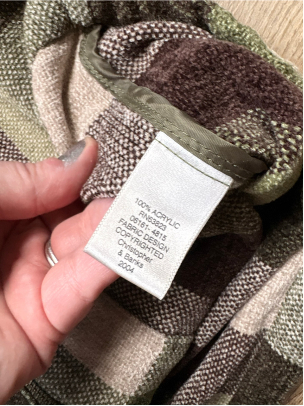 Christopher & Banks Plaid Zip-Up Vest (Size L) - Picture 4 of 5